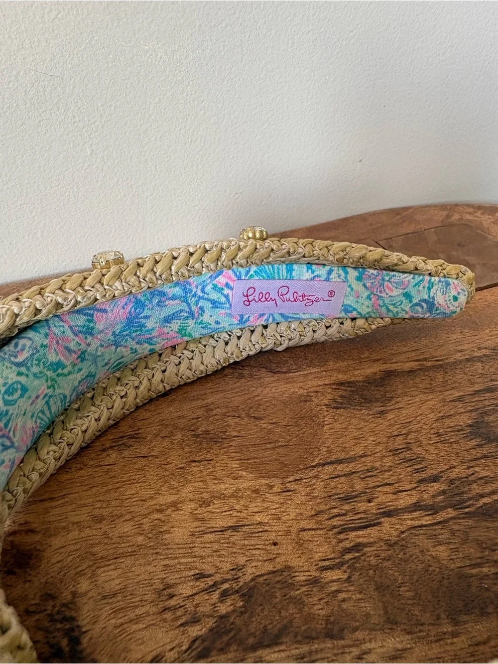 Lilly Pulitzer Raffia Embellished Headband Surf Blue Soleil It On Me